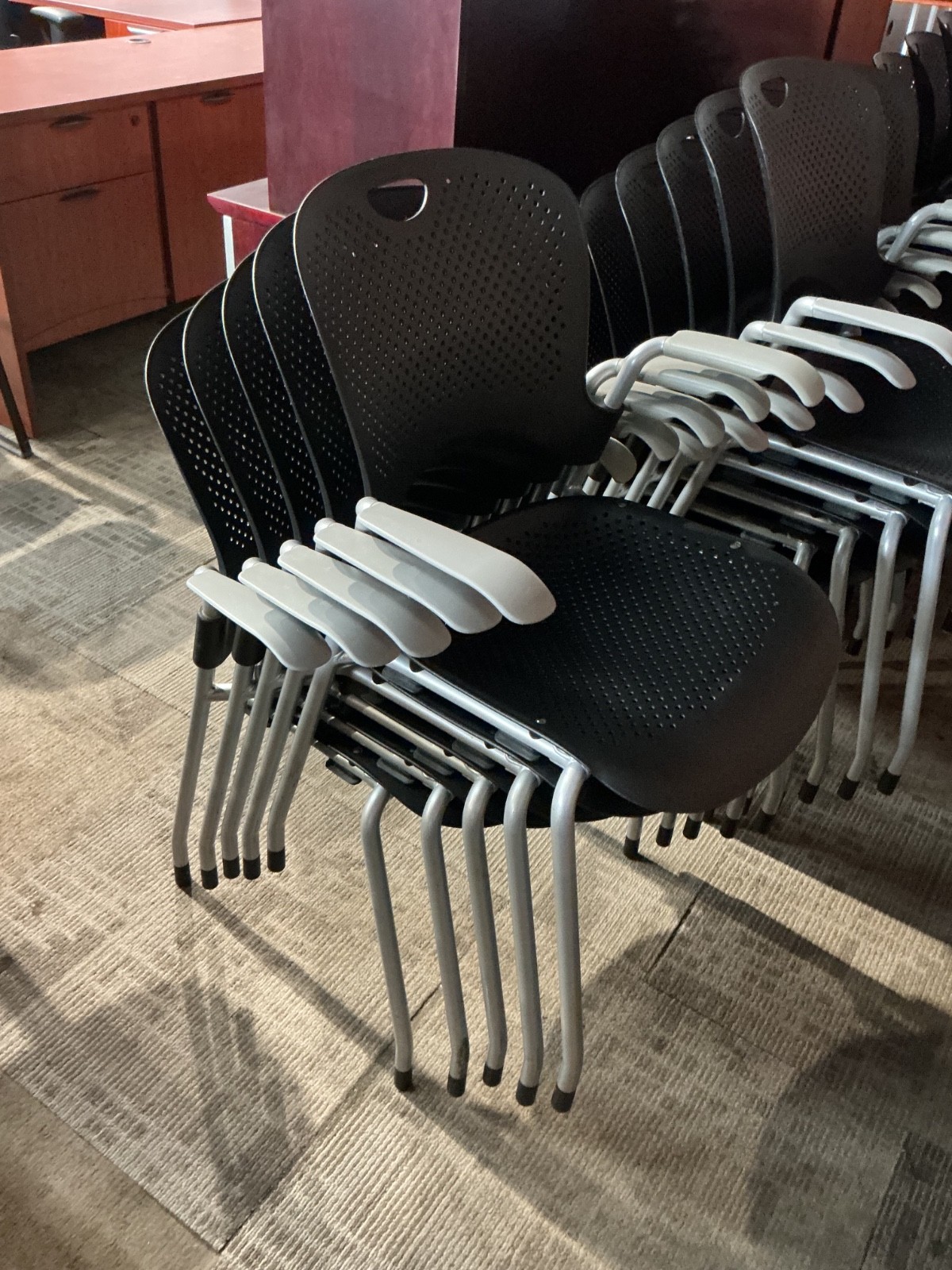 Herman Miller Caper Side / Guest/Stack Chair in Black