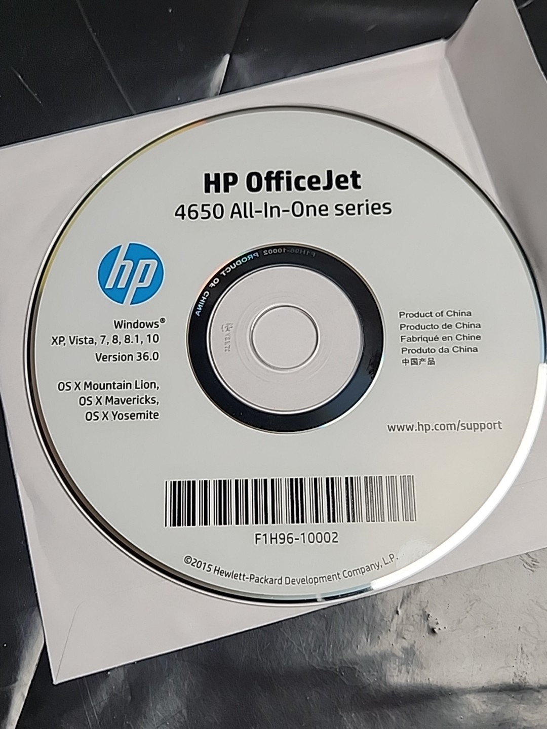 HP Officejet 4650 All-In-One Series CD-ROM Software for Windows XP Vista New