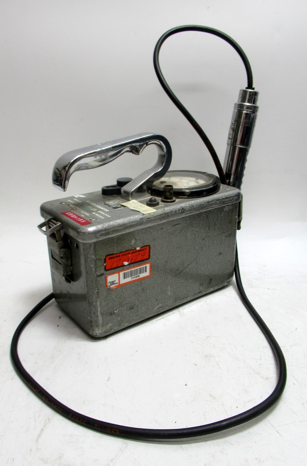 EBERLINE INSTRUMENT E-500B 500 GEIGER COUNTER SURVEY METER w/ Probe