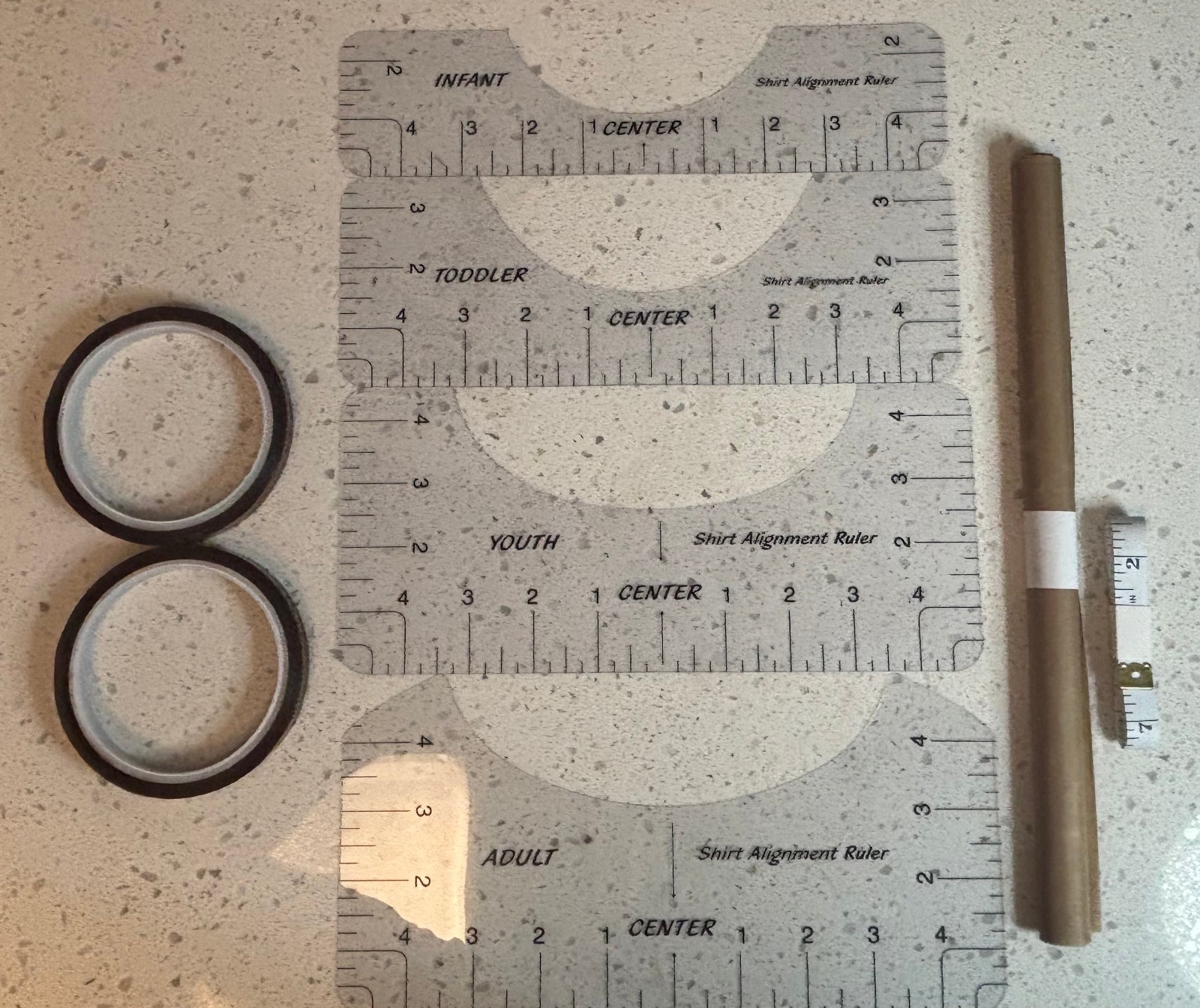 8 Pc T-Shirt Aligment Measurement Kit Rulers Tape