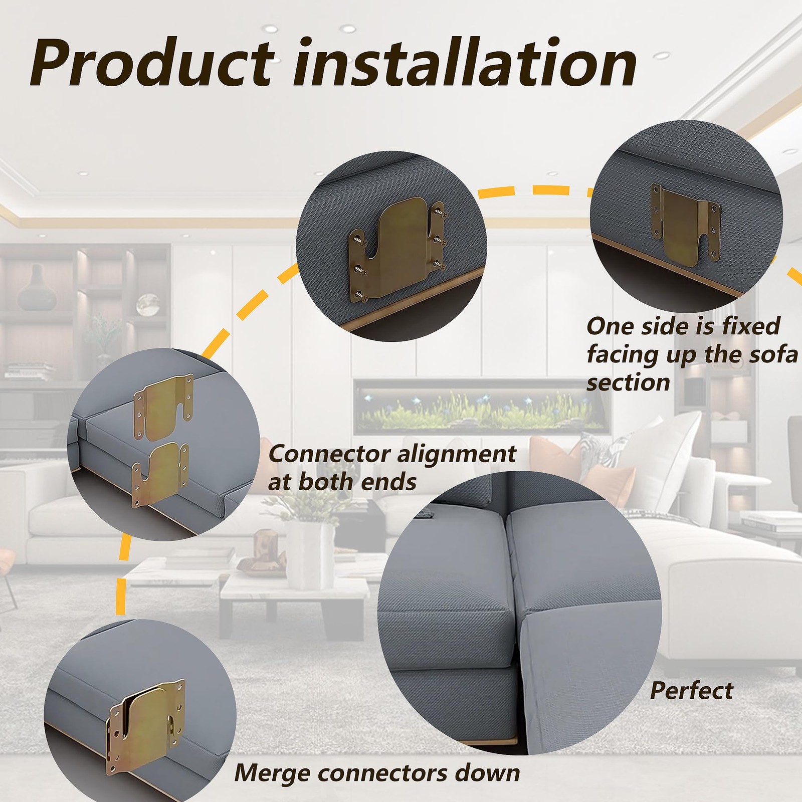Sectional Couch Connectors Furniture Brackets 8Pcs Sectional Sofa Connector B...