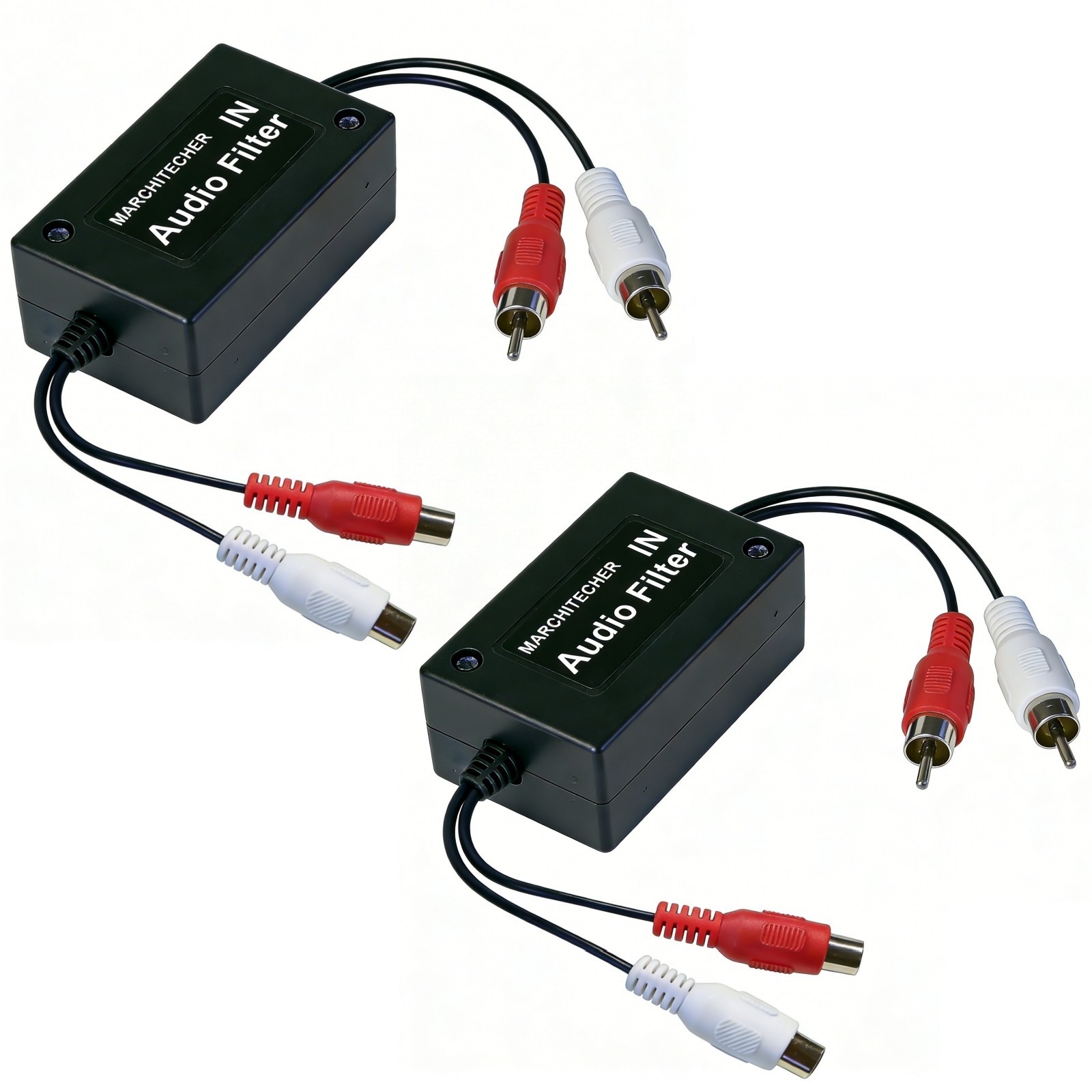 Pack of 2 RCA Audio Noise Filter for Car Audio & Car Amplifiers 2-Channel