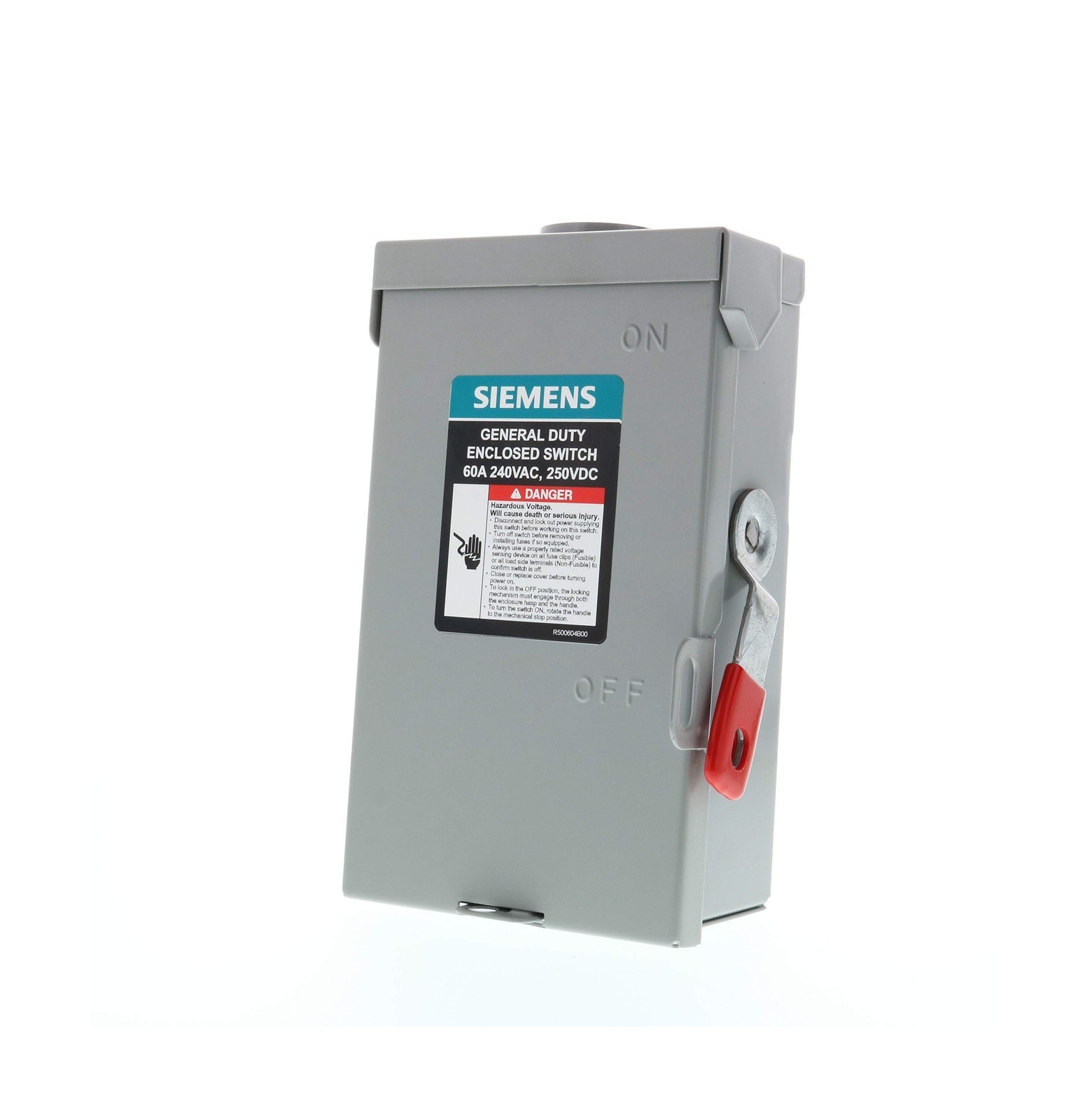 SIEMENS 2P 60A 240V General Duty Safety Switch Outdoor, Non-Fusible