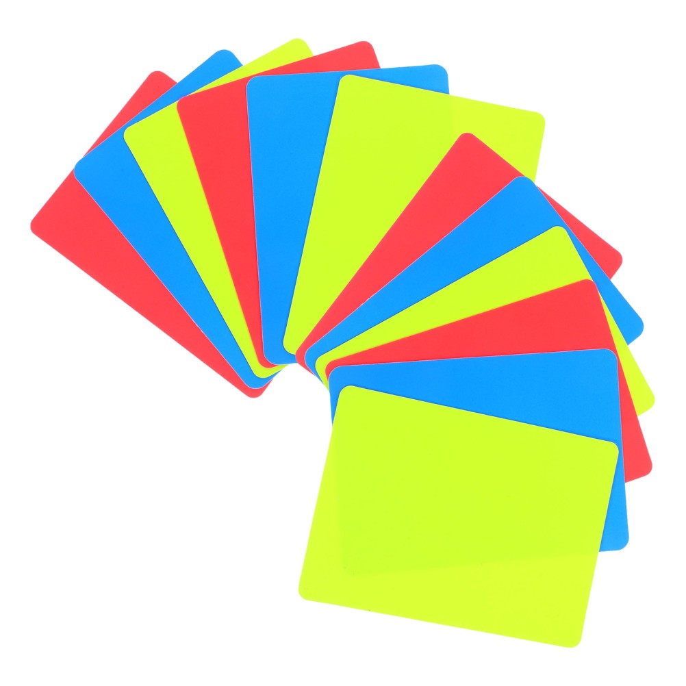 12 Pcs Referee Cards Set Soccer Red Blue Yellow Football Penalty