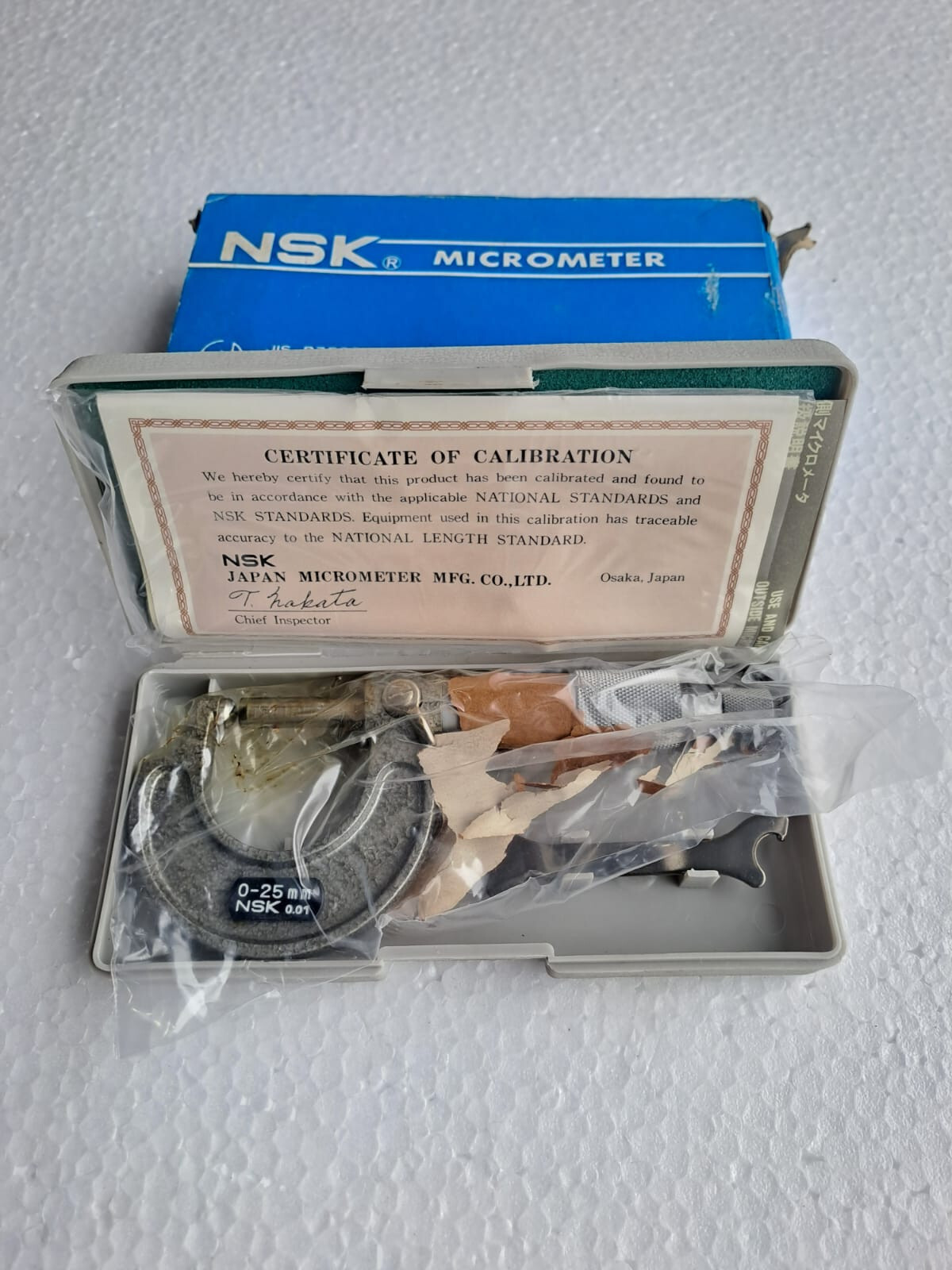 NSK micrometer Micrometer B 7502 LIC No. 2268 Japan