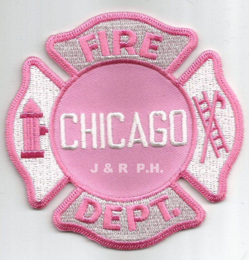 Chicago  Fire Dept.  Pink, Illinois  (3.5" x 3.5" size) fire patch