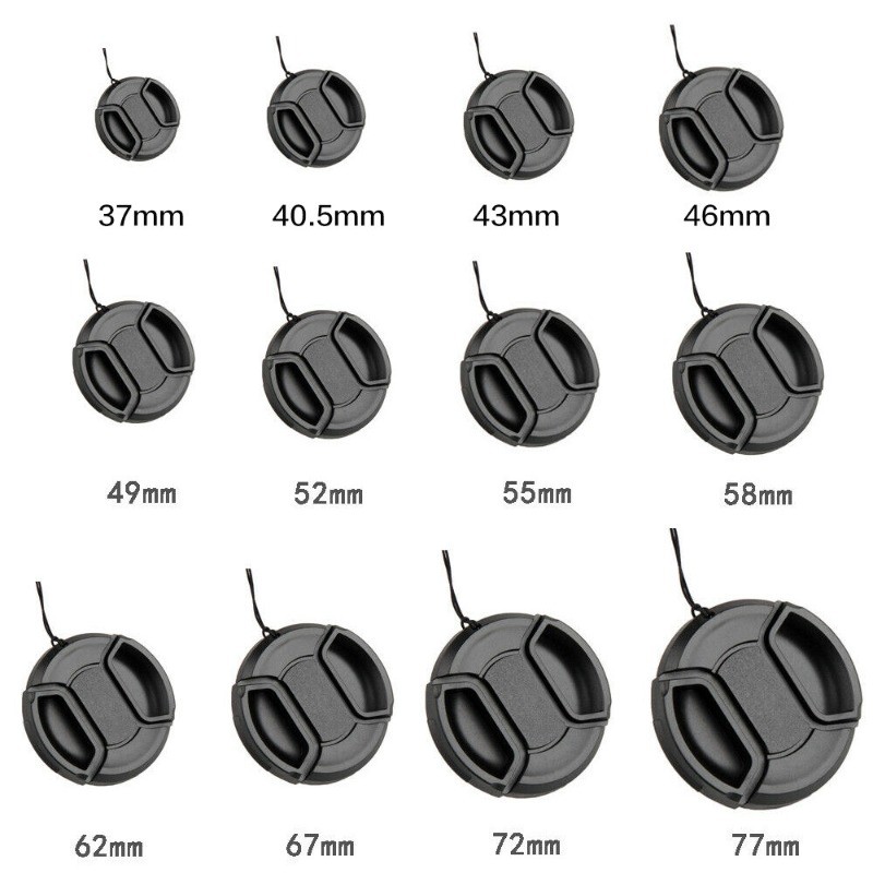 1PC 37～95mm Front Lens Cap Cover Center Pinch Snap On For Nikon Sony Pentax