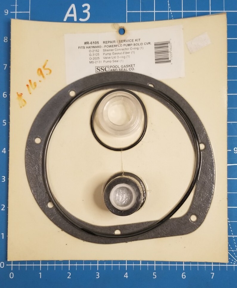 SSC R-6105 Repair / Service Kit Fits Hayward Powerflo Pump-Solid CVR.