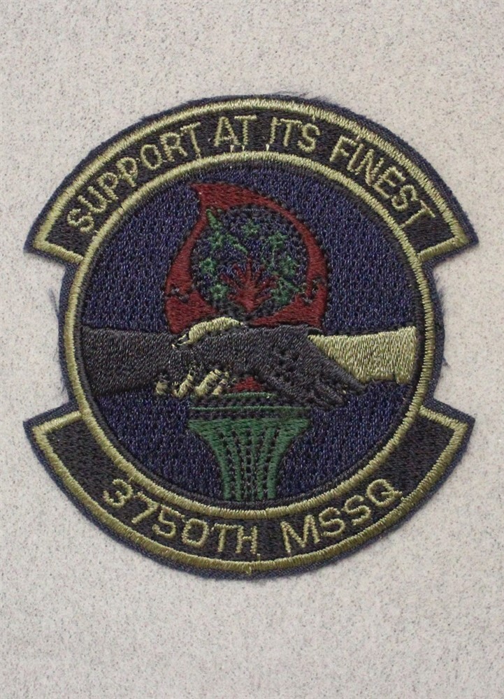 USAF Air Force Patch: 3750th Mission Support Squadron - subdued 3608