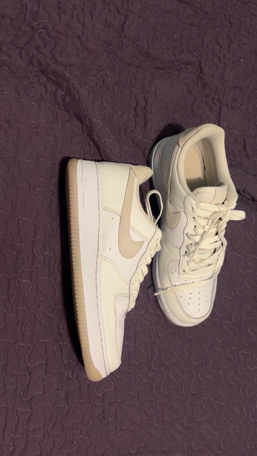 Nike Air Force 1 Low Top White Solid Lace-Up Men's Athletic Sneakers