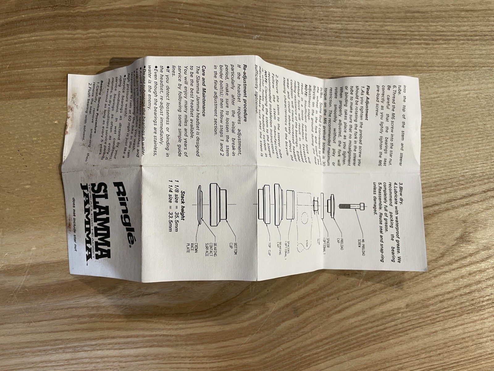 NIB Sun Ringle Slamma Jamma Threadless Headset 1-1/8" Black