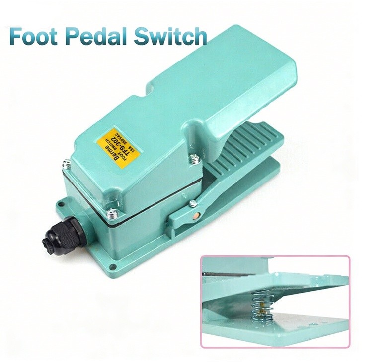 Durable Antislip Industrial Foot Operated Pedal Switch Footswitch AC 250V 15A