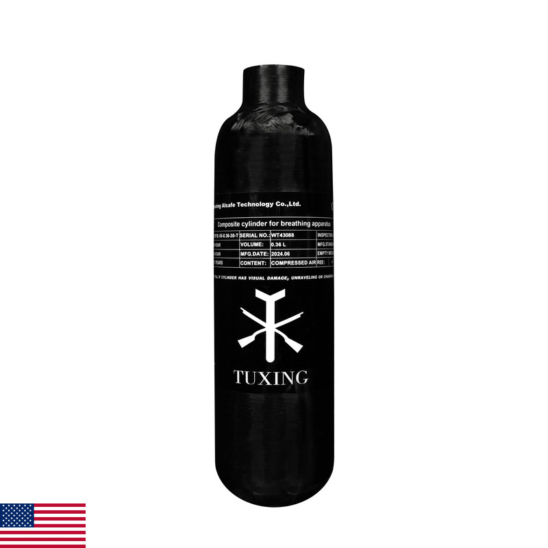Tuxing Carbon Fiber Hpa Paintball Tank Air System0.36L/360Cc/21Cu In4500Psi