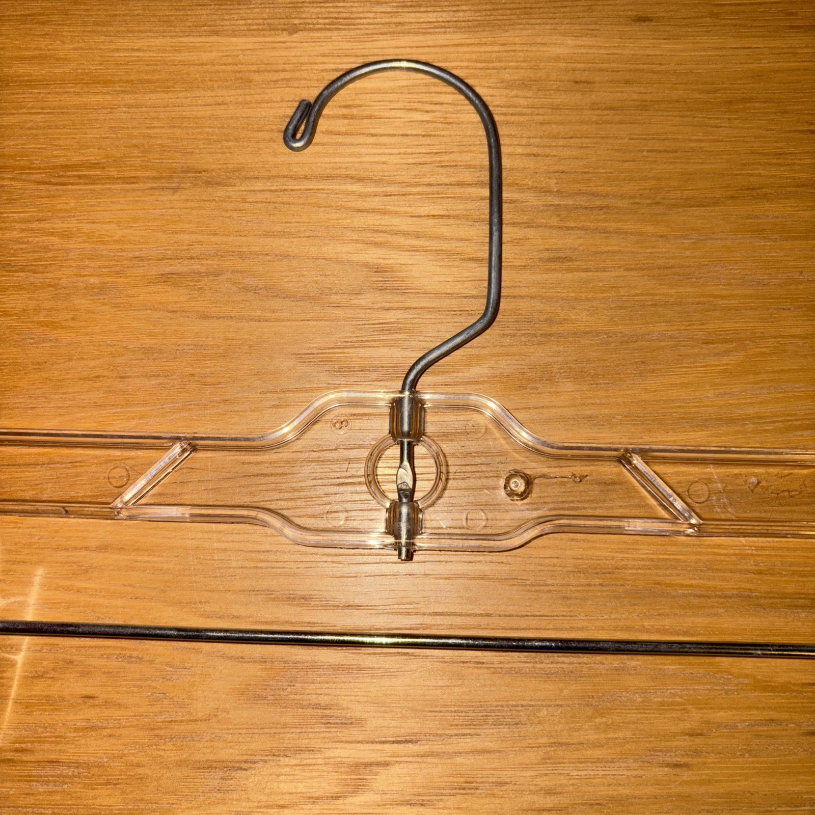 Clear and Silver Plastic Slacks Pants Hangers Set Of 5