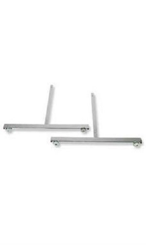 Set 2 Gridwall Panels 2' x 6' Grid Wall Display Chrome Steel 4 Legs Panel