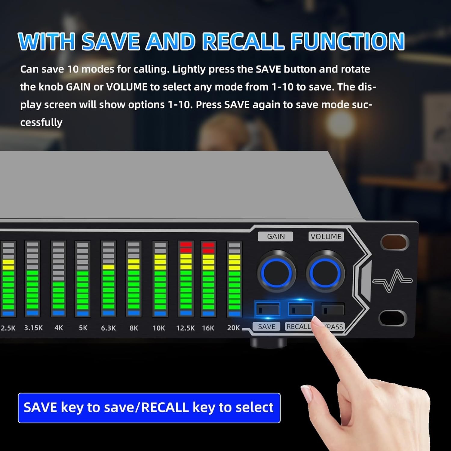 Home Audio Equalizer 31-Band Digital Spectrum Analyzer Sound mixer