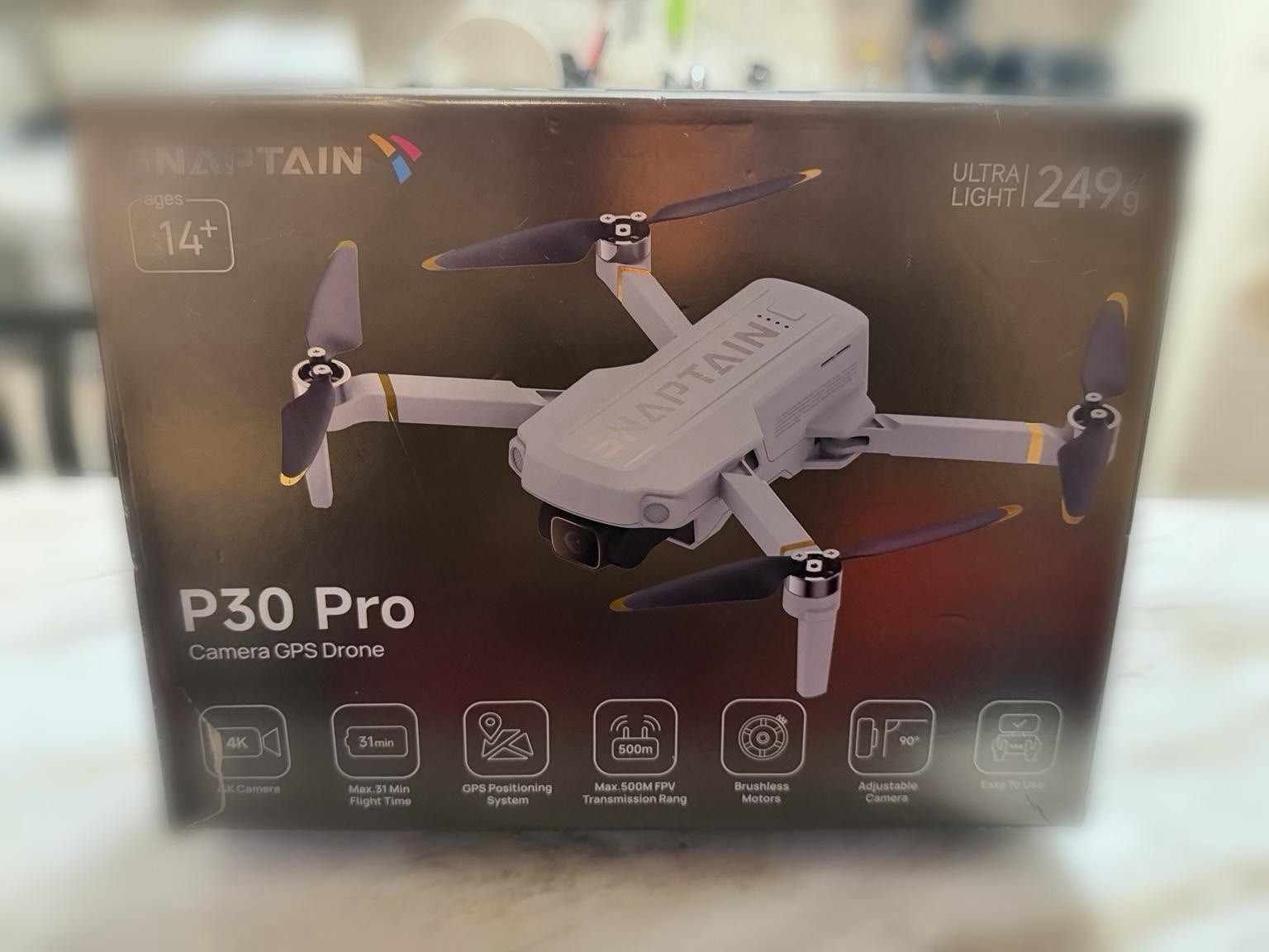 Snaptain Drone - P30 Pro 4K Camera GPS and Remote Controller - Gray $299 Retail
