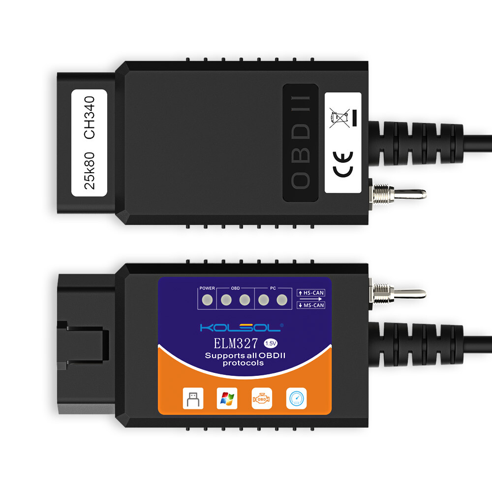 ELM327 USB Interface OBD2 Car Diagnostic Scanner Cable For Windows PC Computer X