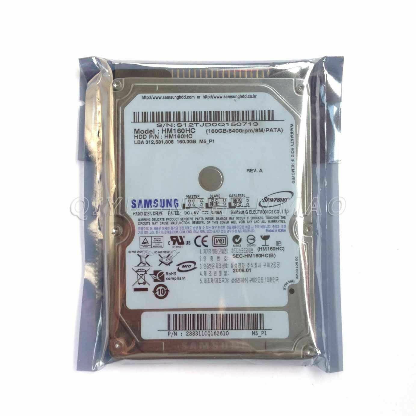 SAMSUNG 160GB HM160HC 5400RPM IDE PATA 2.5" Hard Drive FOR Laptop Computer