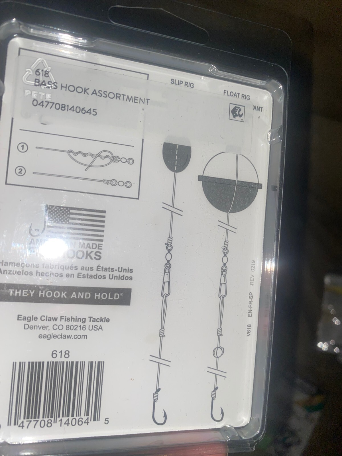 Eagle Claw Bass Hook Assortment #618. Made USA