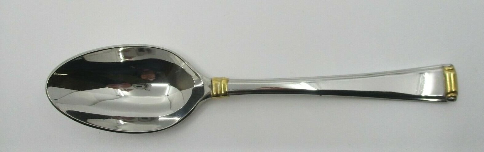 GORHAM STAINLESS COLUMN GOLD PLACE / OVAL SOUP SPOON  - 7" - 06N