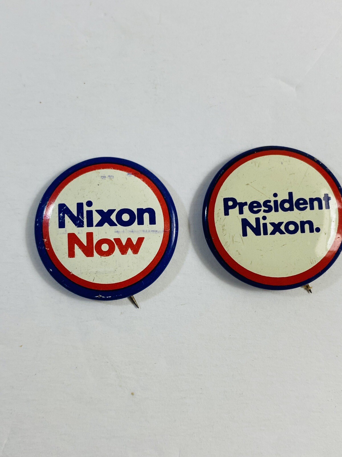 President Richard Nixon 1972 Re-election Campaign Pin Backs Nixon Now