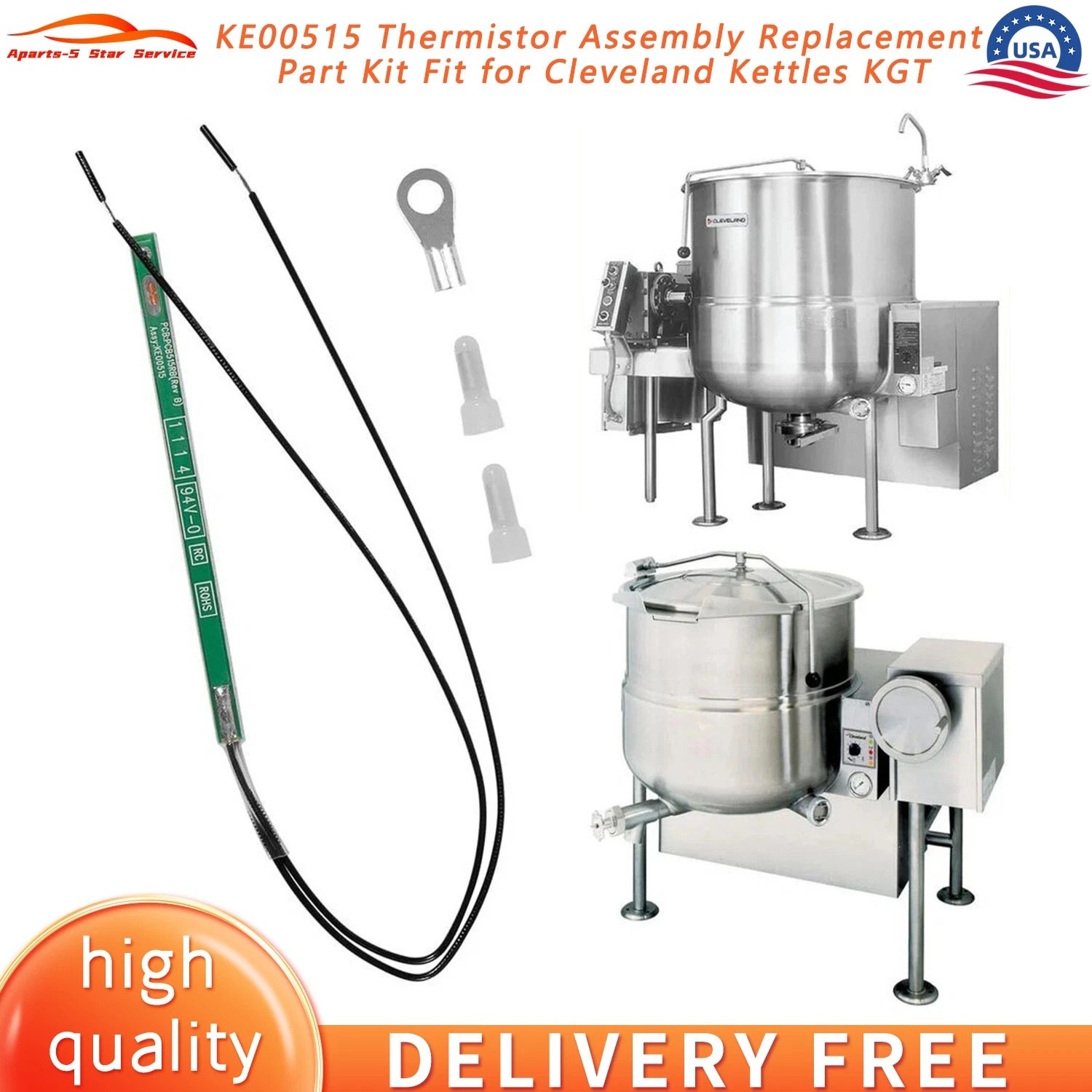 KE00515 KE003868 Thermistor Assembly Replacement Part Kit For Cleveland Kettles
