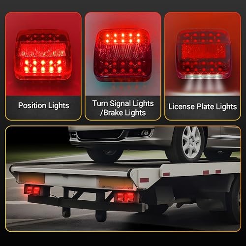 Wireless Trailer Lights Magnetic, New Rechargeable Wireless Trailer Tow Lights