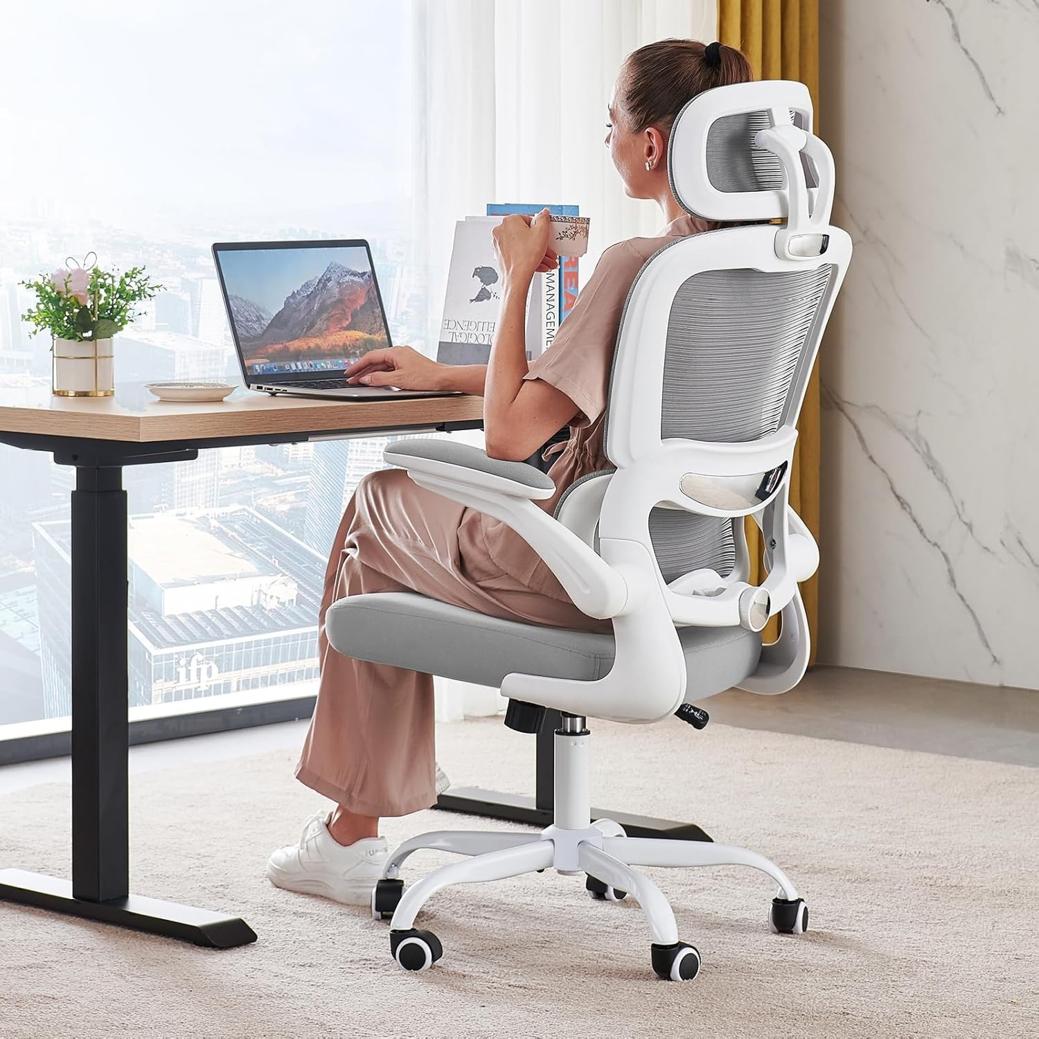 Office Chair Ergonomic Desk Chair, 330 LBS Home Mesh Office Desk Chairs