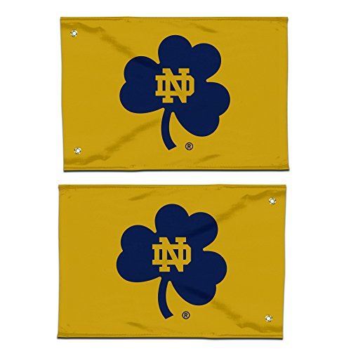 Notre Dame Fighting Irish Shamrock 12.5" x 18" Boat Flag Golf Cart Mini Flag