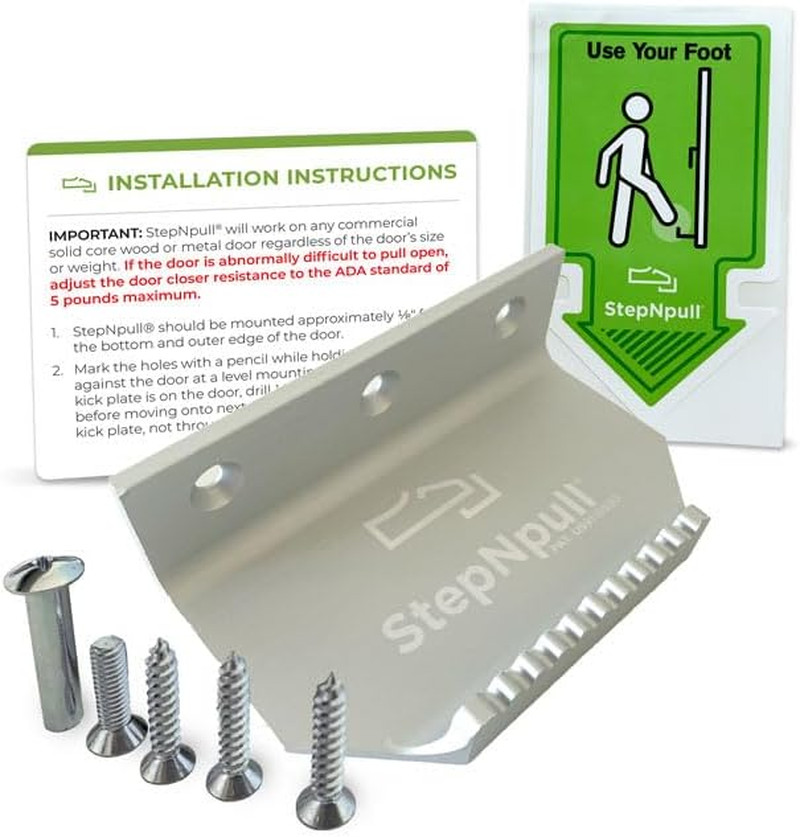 Silver Hands-Free Door Opener Set - 2 Count for Easy Access