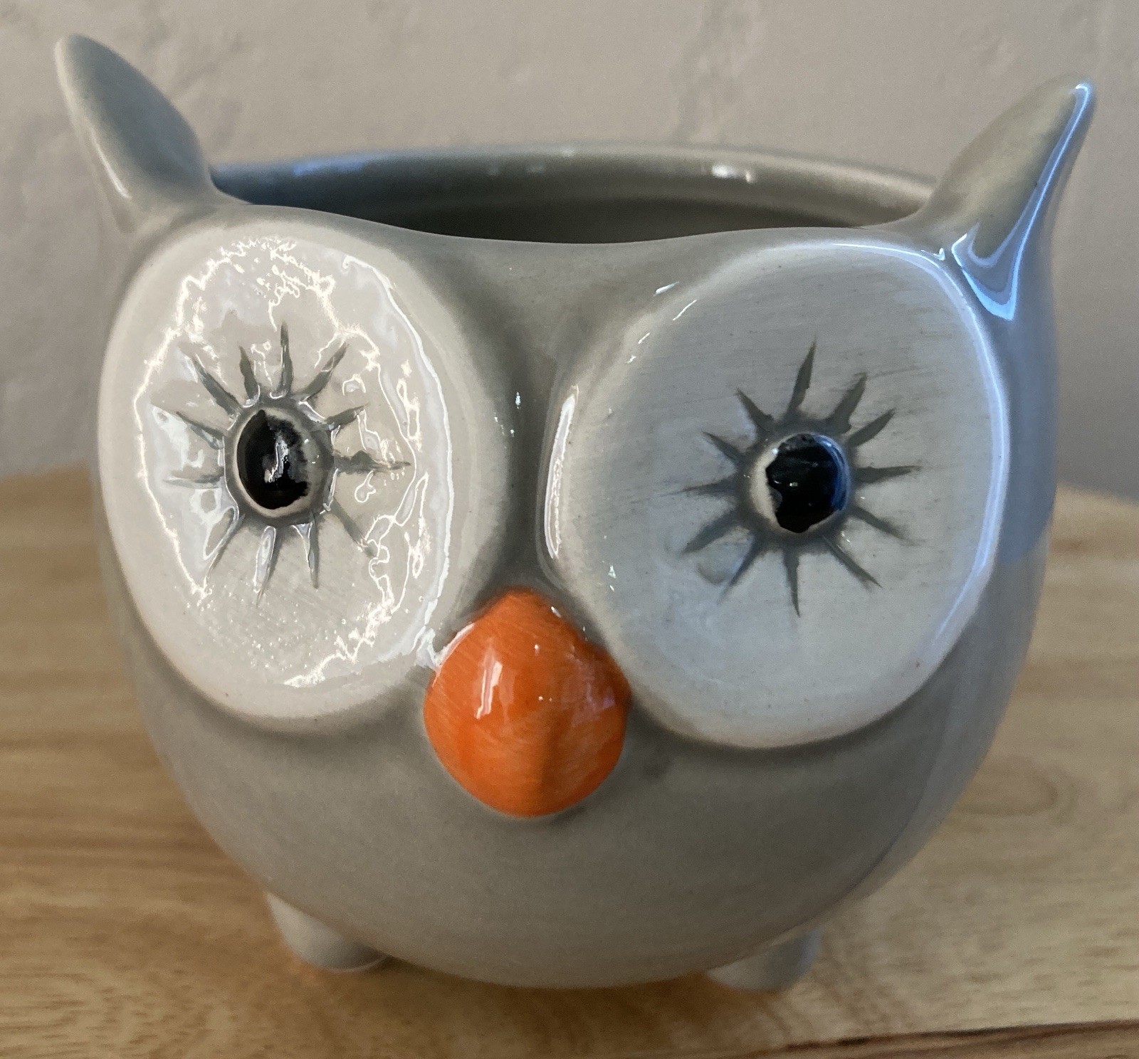 Small Ceramic Owl Planter Small