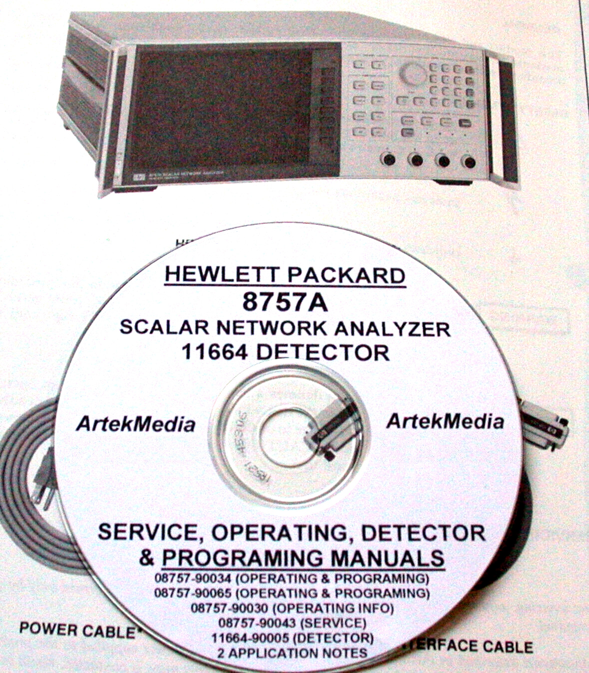 HP 8757A 11664A Scalar Network Analyzer Ops-Service Prog Manuals App Notes 9 vol