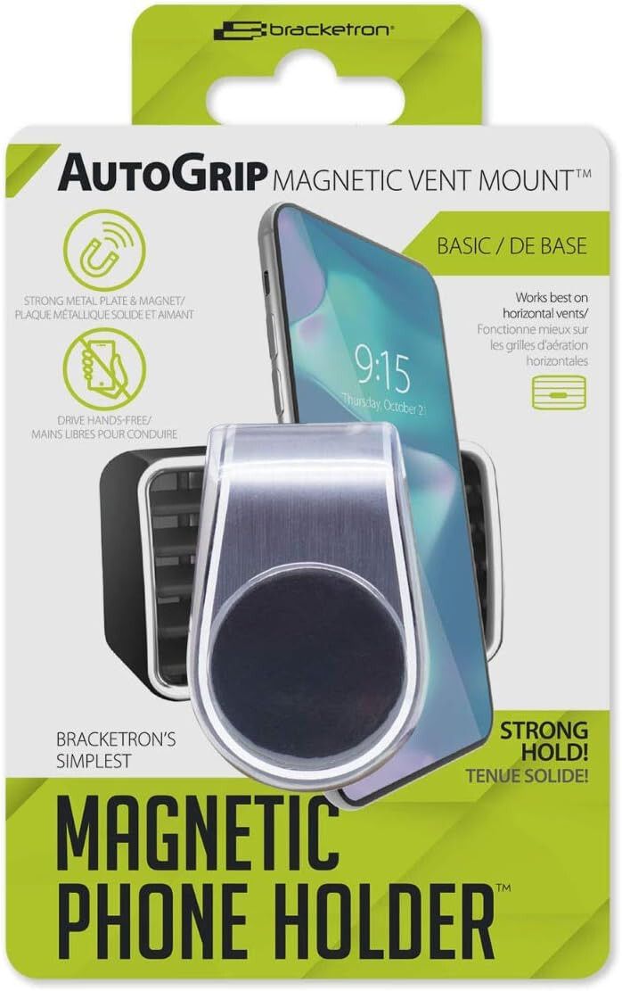 Bracketron - AutoGrip Magnetic Vent Mount for Most Cell Phones