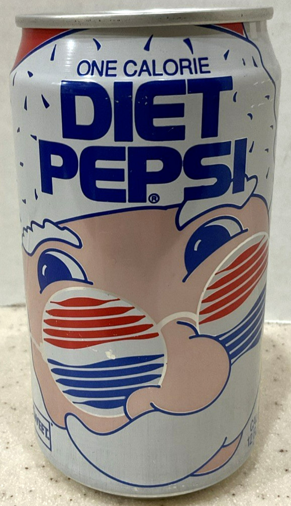 One Calorie Diet Pepsi Cola Santa Claus Soda Pop Aluminum Can Coin Bank 12 Oz