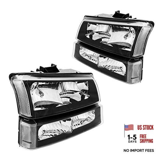 Headlight Compatible with 2003-2006 Silverado 1500 2500 HD 3500 Front Clear