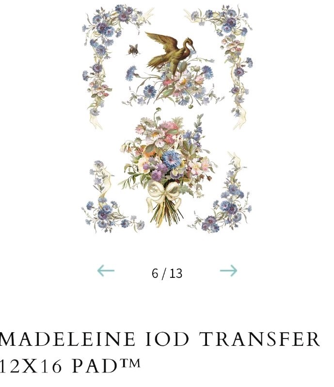 Iron Orchid Designs Transfer Madeline 12x16 Sheets