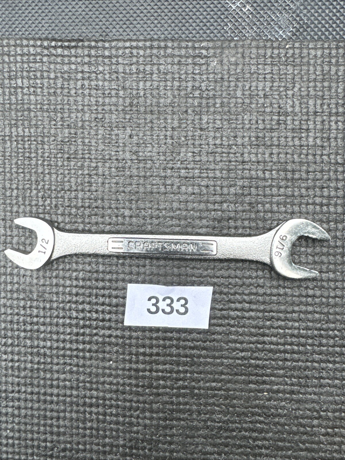 CRAFTSMAN -VV 44579 Open End Wrench 1/2 ~ 9/16 Made in USA 6" long