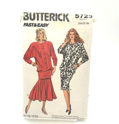 Rare Butterick Fast & Easy Pattern #5723 - Top & Skirt