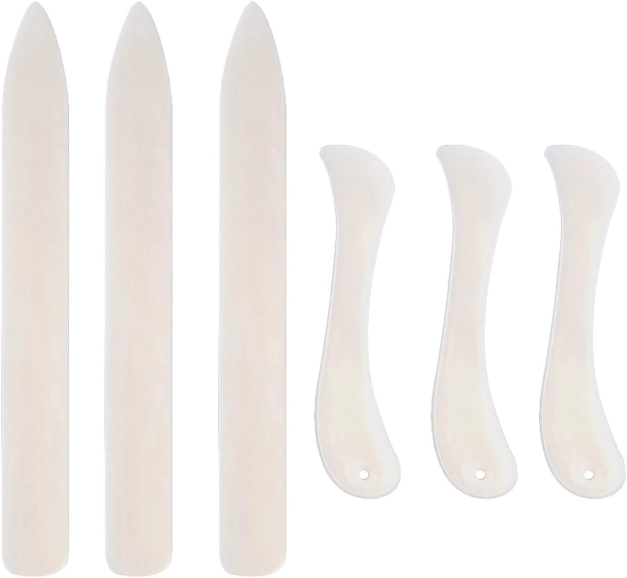 6 Pack Scrapbooking Bone Folder Plastic Paper Creaser Set Origami Paper Creasing