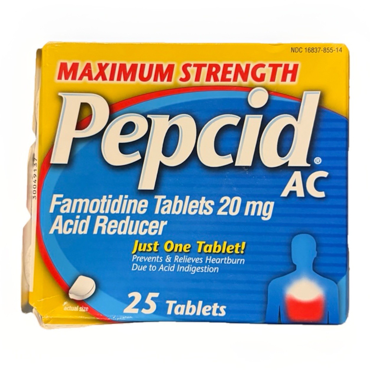Pepcid AC Maximum Strength 20mg Famotidine 25 Tablets Exp 09/2027