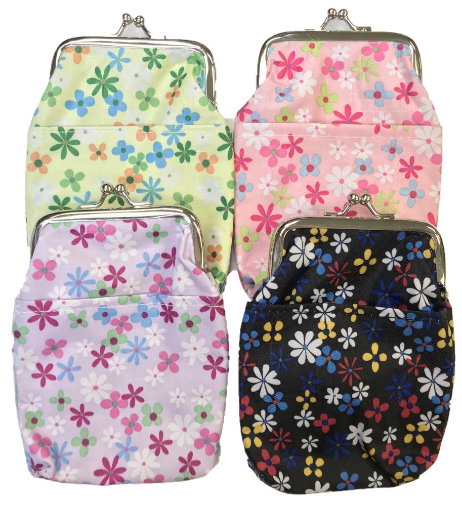 Eclipse 2ct Flower Design Vinyl Cigarette Case Pouch, Change Purse, Kings 100s