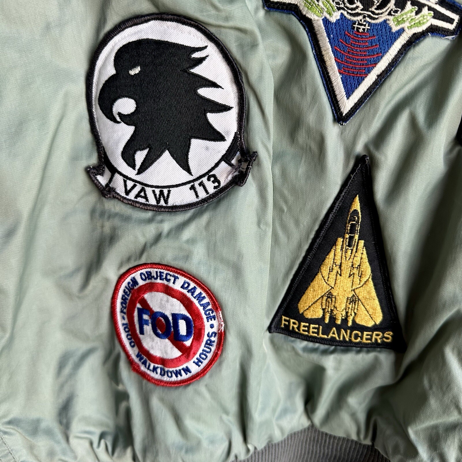 Desert Storm Patched Souvenir Flight Jacket Pilot Original Nylon