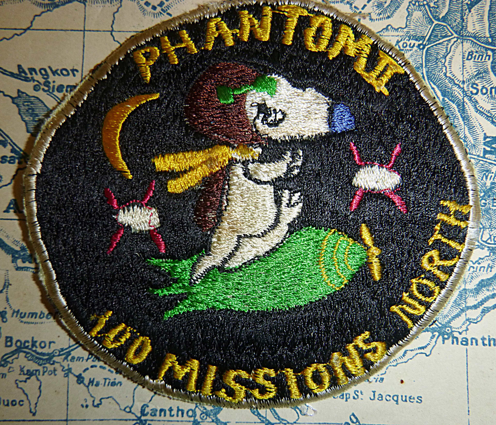 Original Patch - Snoopy - 100 Phantom Missions over North - Vietnam War - M.730