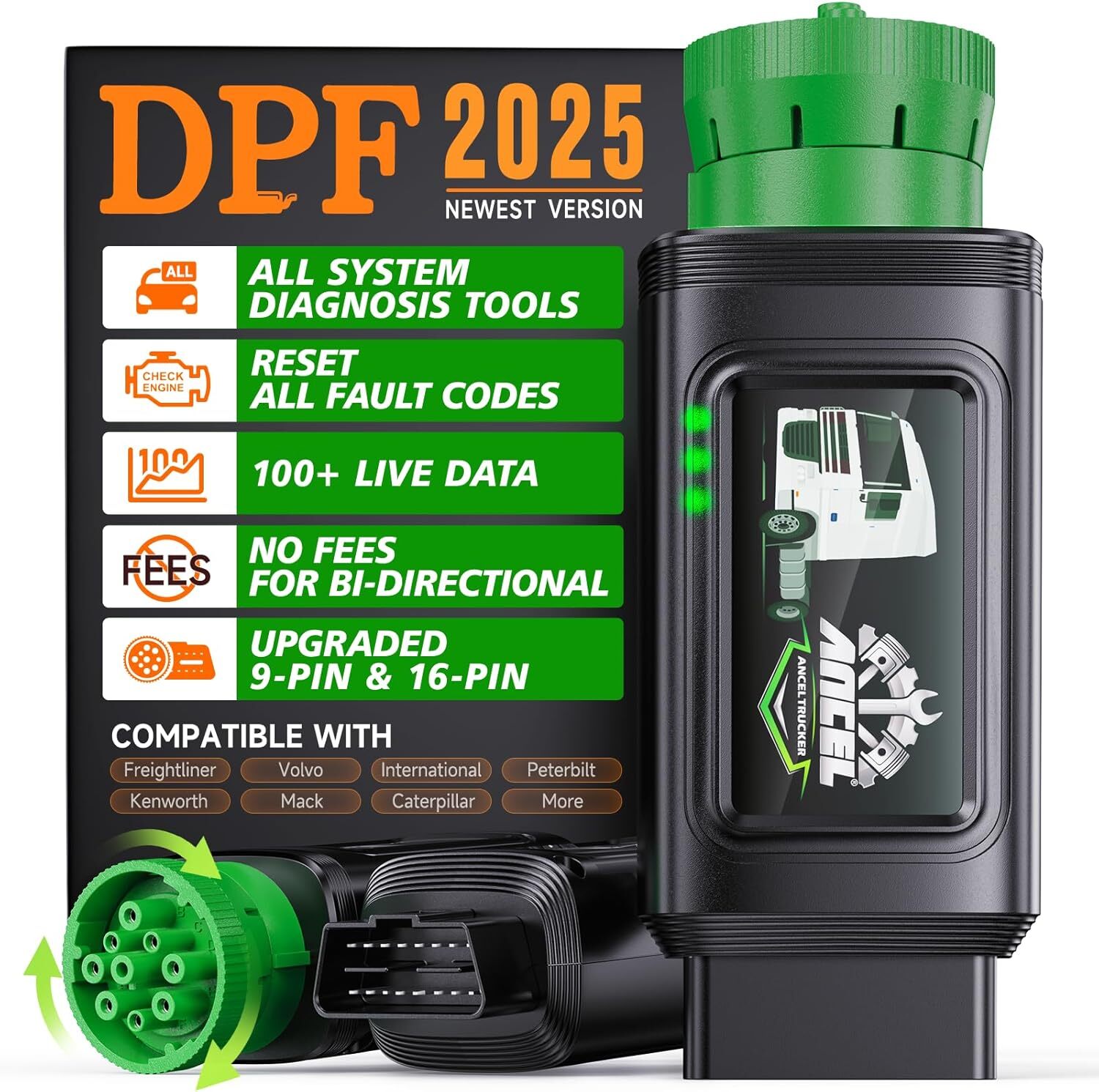 Heavy Duty Truck Scanner DPF Reset & Forced Regen All System Diesel Diagnostic