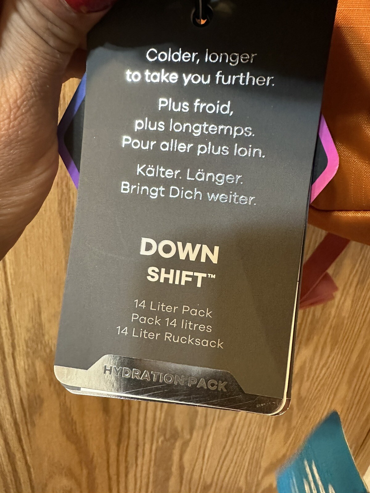 Hydro Flask Down Shift Backpack -14 Liter Water Pocket Hydration Pack Orange NEW