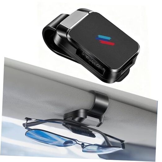 1 Pack Car Sunglass Holder Fits for BMW X3 X5 X7 X1 iX X6 X2 X4 4 3 5 7 2 Black