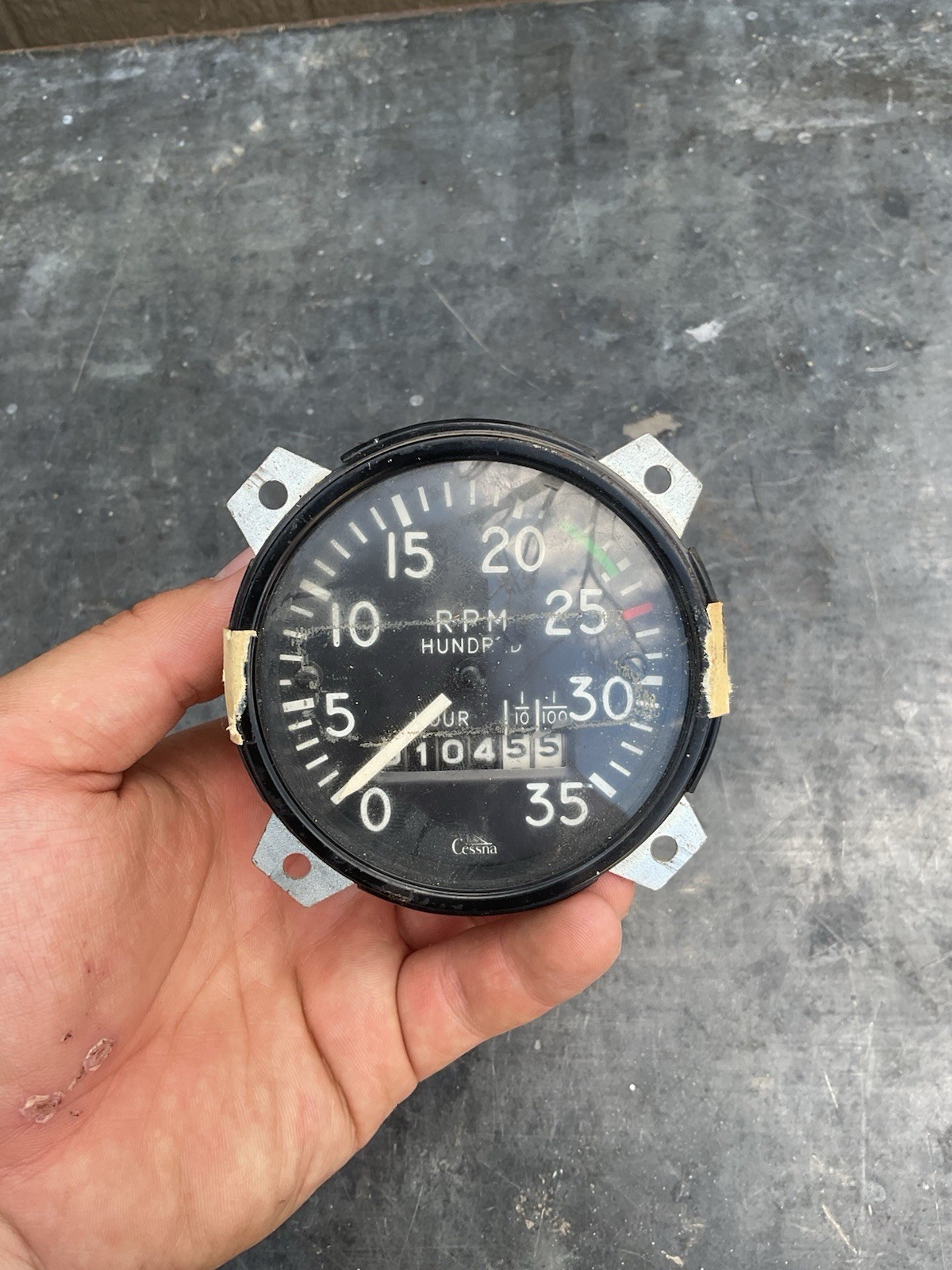 Cessna Stewart Warner Tachometer Untested