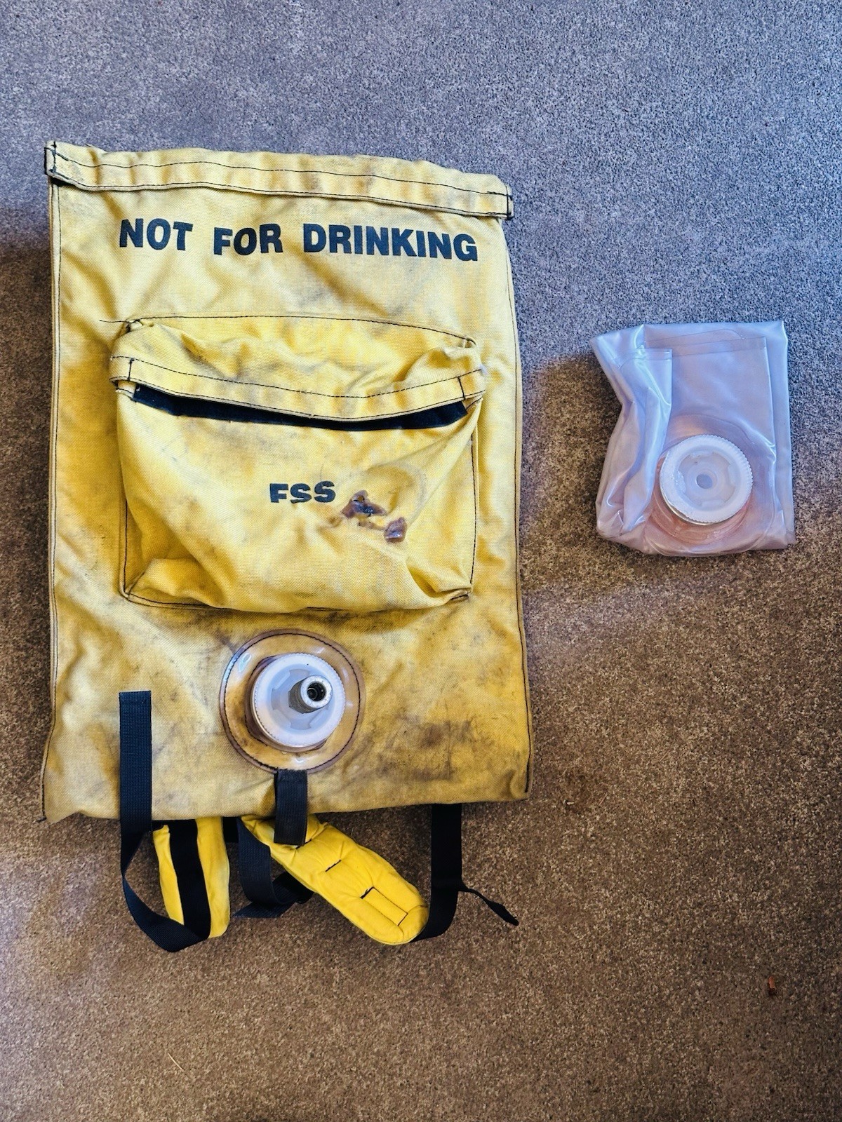 FSS Firefighter Backpack Water Bag w/ adj. Shoulder Straps & Extra Bladder