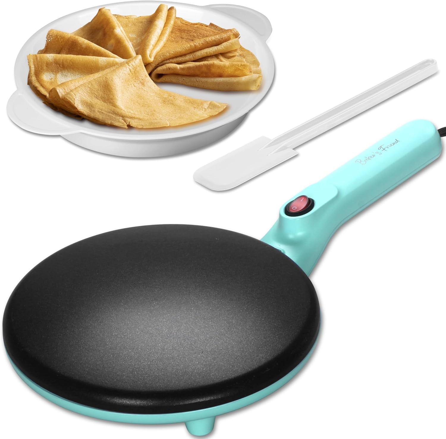 Instant Crepe Maker with Handle, Electric Crepe Maker Machine, Crepera